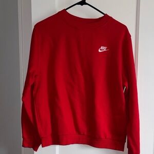 Nike Women's Classic Red Crewneck Sweatshirt